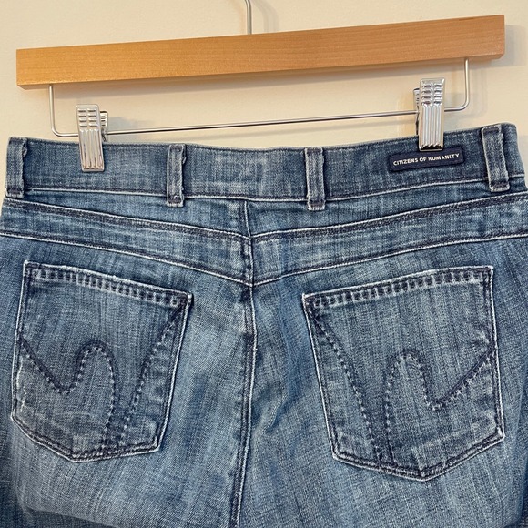 Citizens of Humanity Hutton High Rise Wide Leg Jeans Women 28 Blue Patch Pocket - Picture 4 of 8